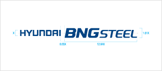 HYUNDAI BNG STEEL Symbol mark - Horizontal combination - Aspect ratio image