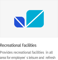 * Recreational Facilities : Provides recreational facilities  in all area for employee’s leisure and  refresh.